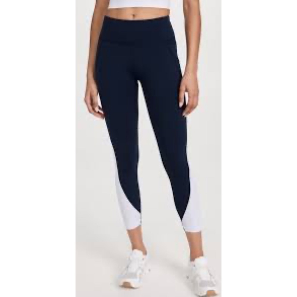 Sweaty Betty Women's Power 7/8‎ Workout Colour Curve Legging Blue White Size 8